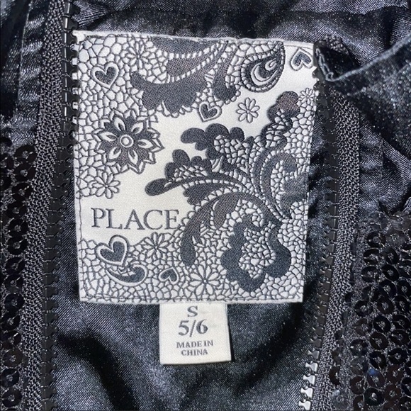 The Children’s Place Black Sequin Zip Jacket, Size 5/6 - Picture 4 of 5